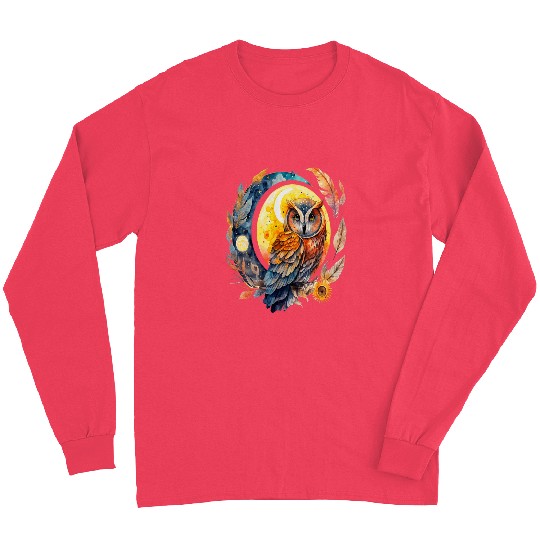 Owl Pet Night Bird Eagle Owl Barn Owl Wisdom Mouse 71 Long Sleeves