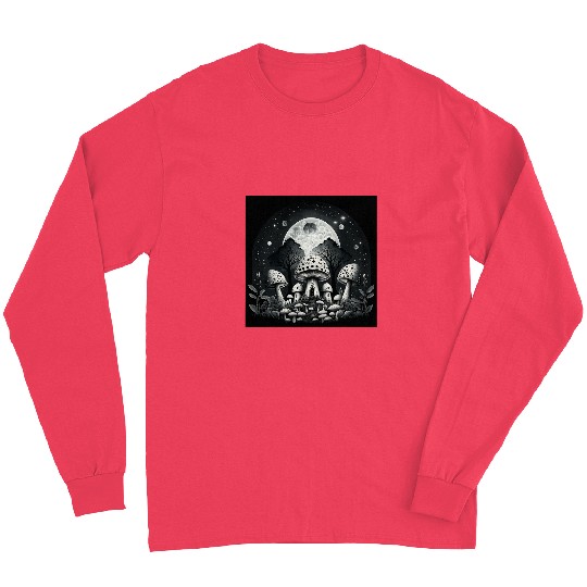 Gothic Mushroom Celestial Imagery Long Sleeves