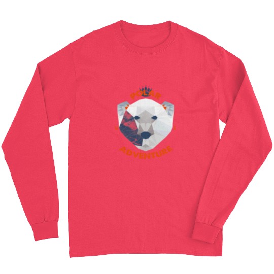 Bear Pet Polygonal Cute Polar Bear Save The North Pole Climate Change Long Sleeves