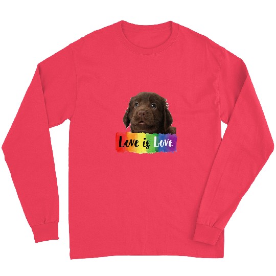 Love is Love Rainbow Dog Retriever FlatCoated Long Sleeves