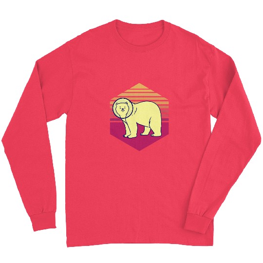 Bear Pet Polar Bear Astronaut Vintage Long Sleeves