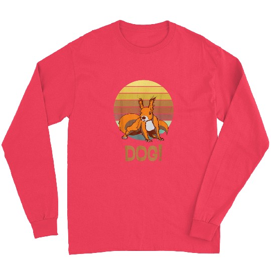 Squirrel Pet Funny Retro Dog Distraction Squirrel Chasing Reversal Long Sleeves