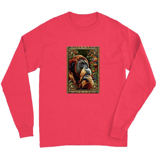 Lion Pet Artwork Elegant Tapestry Motif Style Long Sleeves