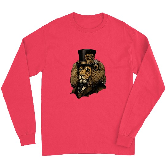 Lion Pet Wearing Fancy Top Hat 02 Long Sleeves
