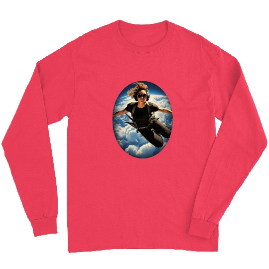 Skydiving Skydiver Skydive Sky Dive Jump Long Sleeves