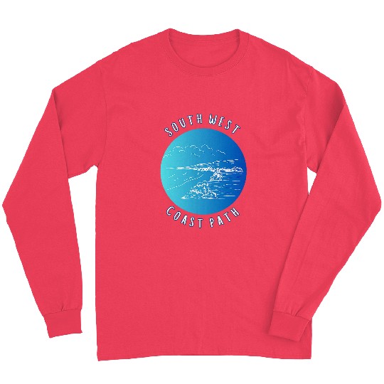 South West Coast Path Hiking Camping Cornwall englands Trail Long Sleeves
