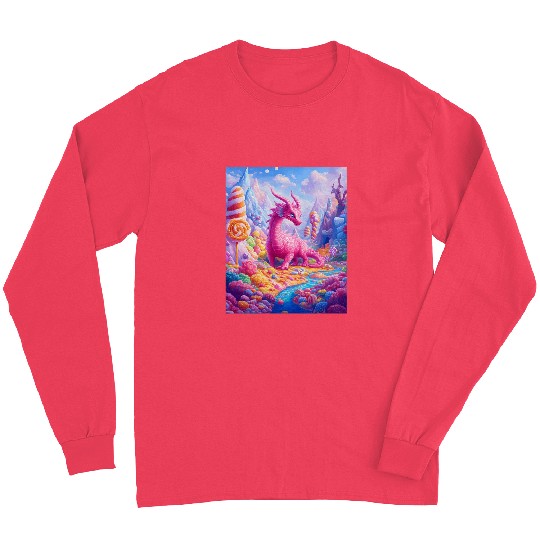 Dragon Pet Whimsical Dragon in Candyland Long Sleeves