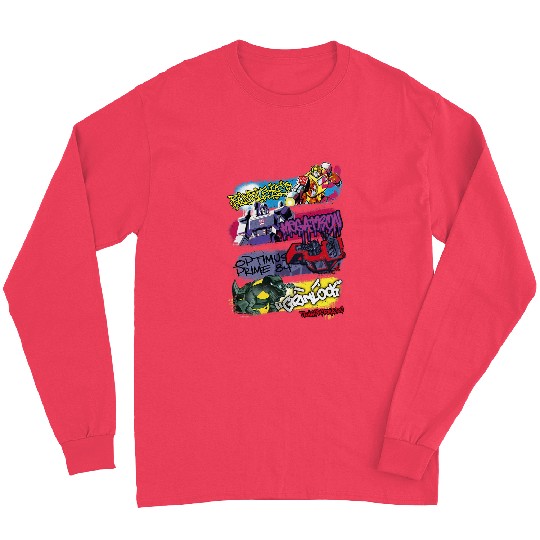Transformers Classic Characters Graffiti Panels Mashup Long Sleeves