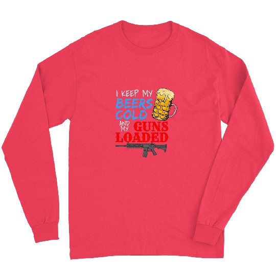 Beer Fun Pro guns Advocate Conservative Republican Long Sleeves