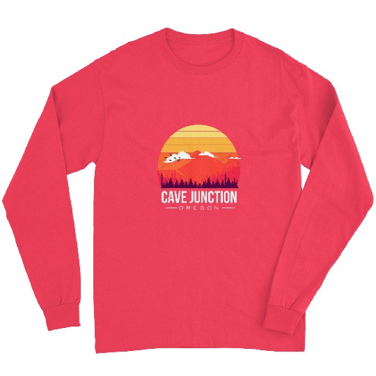 Mountain Cave Junction Oregon Caveman Hiker Explorer Long Sleeves