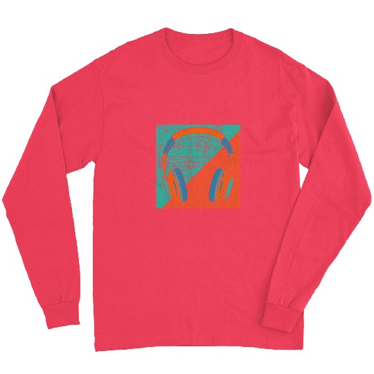 80s Music Lover Eighties Generation Retro Headphones Long Sleeves