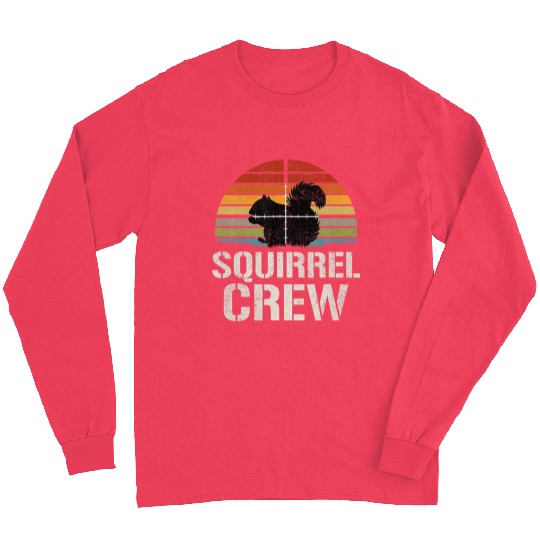 vintages Sunset Squirrel Hunter Group Squirrel Hunting Rip Long Sleeves