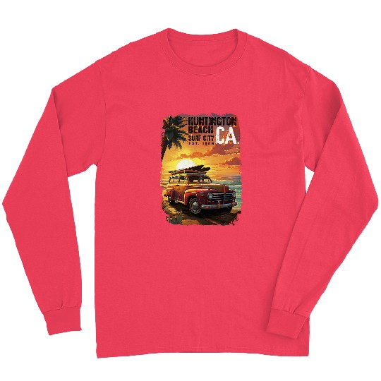 Retro Classic SurfCity CA Huntington Beach Long Sleeves