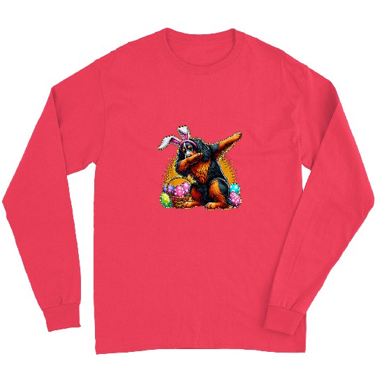 Dabbings Easter Bunny Gordon Setter Dog 3 Long Sleeves