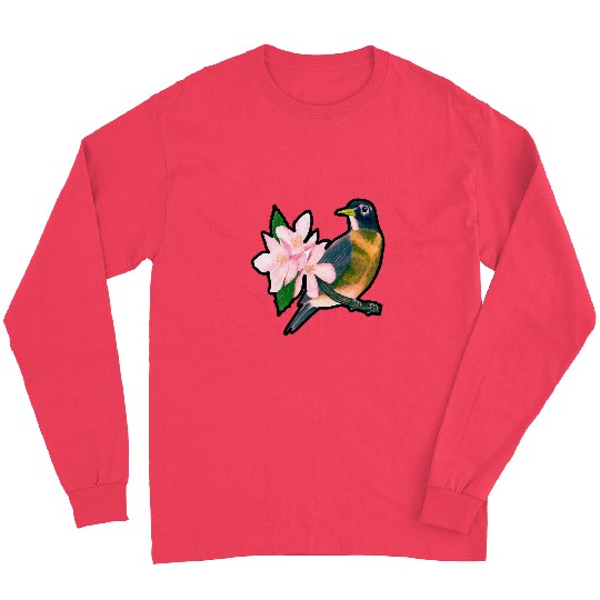Robin Bird Tree Long Sleeves