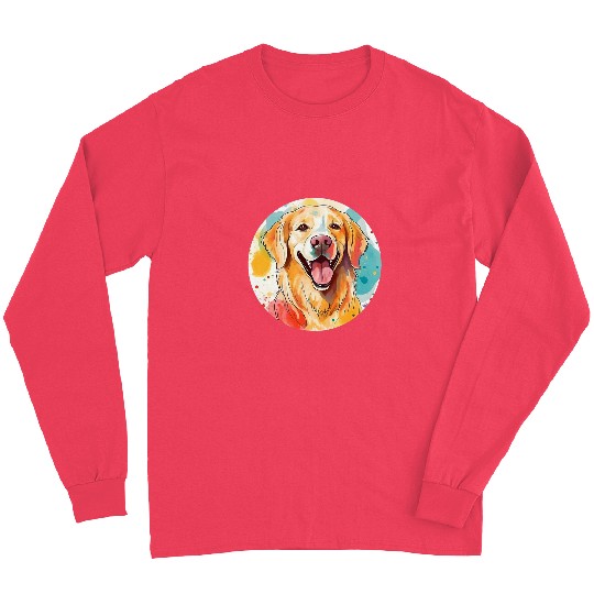 Golden Retriever Colored Circle Style Long Sleeves