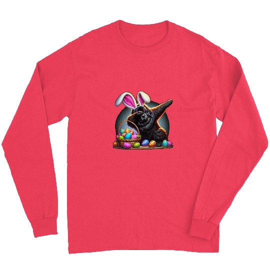 Dabbings Easter Bunny Newfoundland Dog 1 Long Sleeves