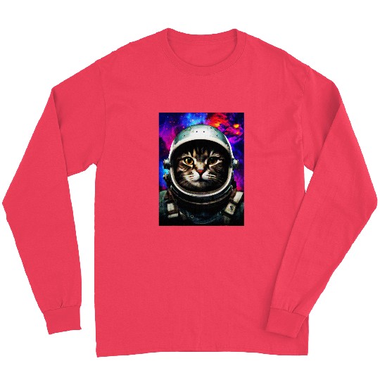 Astronaut Cat Kitty In Space Cute Cat Space Cat Long Sleeves