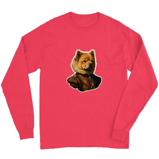 Baroque Renaissance Chow Chow Dog Portrait Long Sleeves