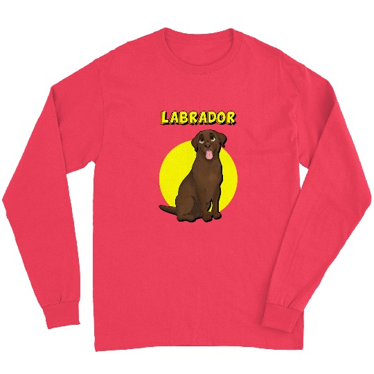 Cute Chocolate Labrador Retriever Long Sleeves