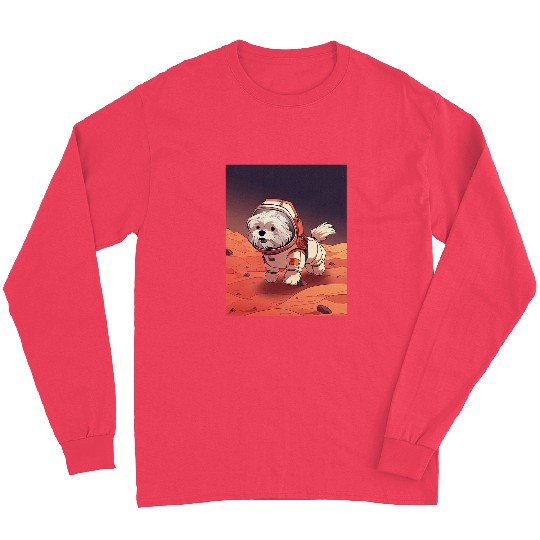 Havanese Mars Funny Dog Astronaut Long Sleeves