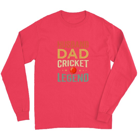 Husband Dad Cricket Legend Long Sleeves