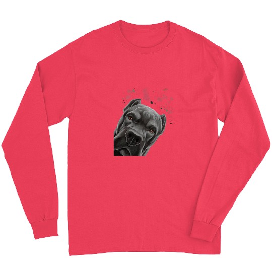 Funny Curious Italian Mastiff Dog Cane Corso Long Sleeves