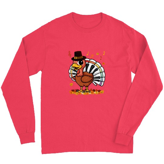 Piano turkey music teacher Long Sleeves
