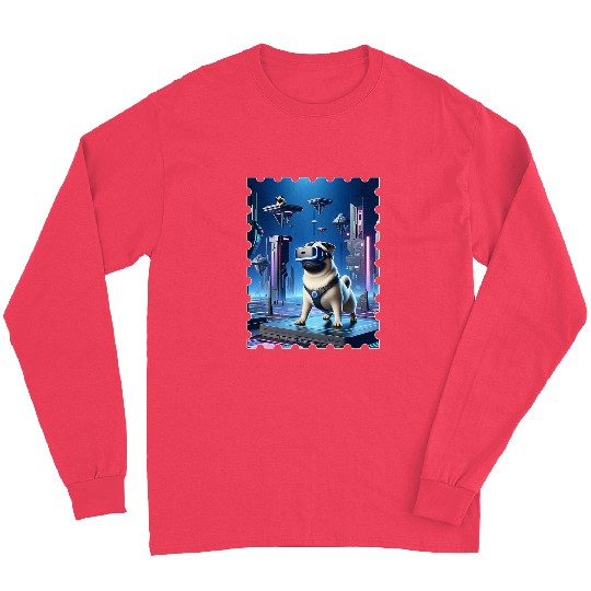 SciFi Gaming Adventure Awaits VR Pug Long Sleeves