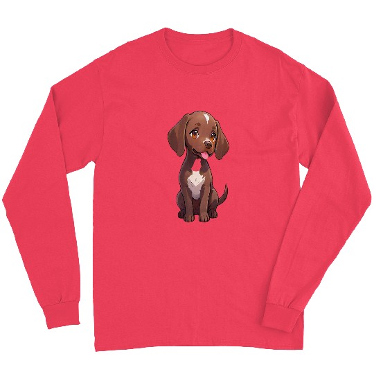 Kawaii Chibi German Shorthaired Pointer PanfurWare LLC Long Sleeves