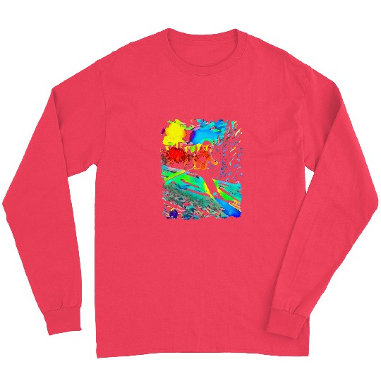 Skiing Pop Art Long Sleeves