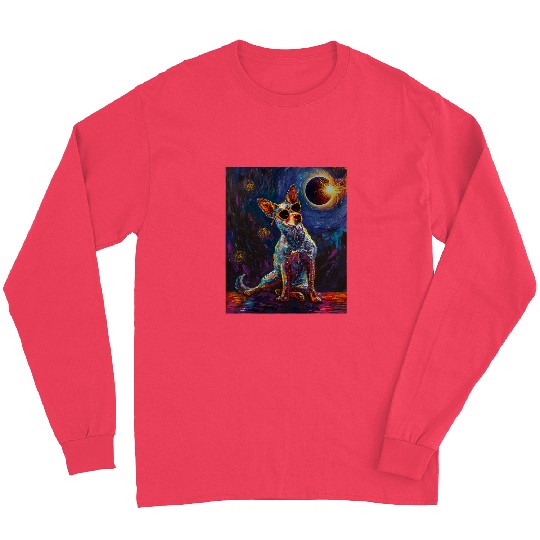 Total Solar Eclipse Blue Heeler Dog 1 Long Sleeves