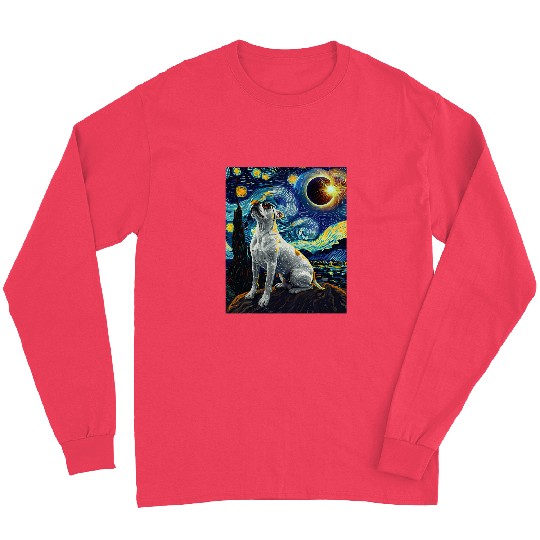 Total Solar Eclipse Dogo Argentino Dog Long Sleeves