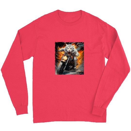 Tiger Biker Motorcycle Rider Beast Long Sleeves