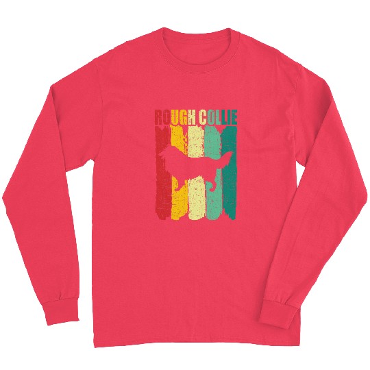 Rough Collie Retro vintages 70s 80s Style 1 Long Sleeves