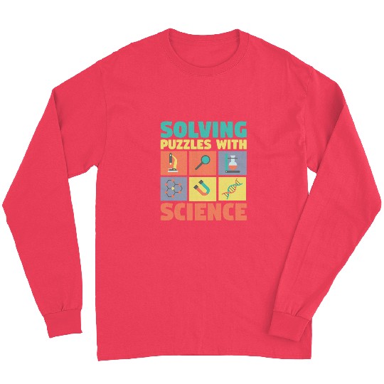 Solving Puzzles with Science Physics Chemist Geek Long Sleeves