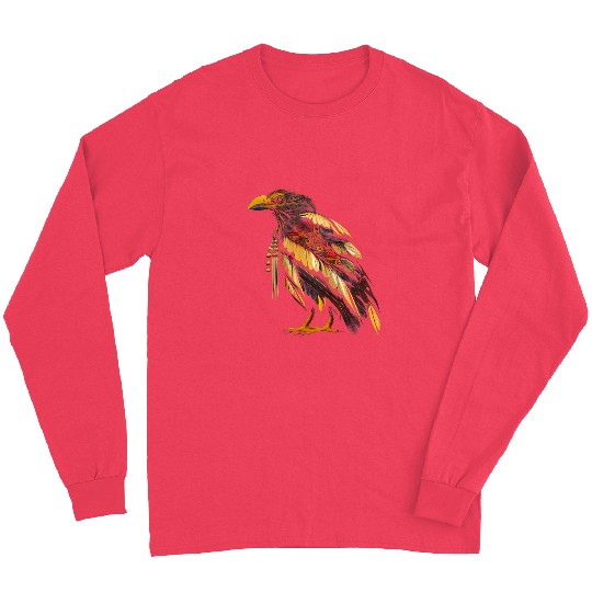 Yellowhead Bird Native American Indian Northwest Tribal Tee Long Sleeves