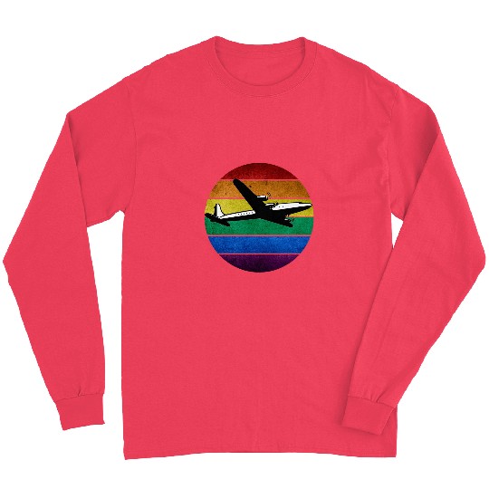 Retro Plane Flight Pilot Long Sleeves
