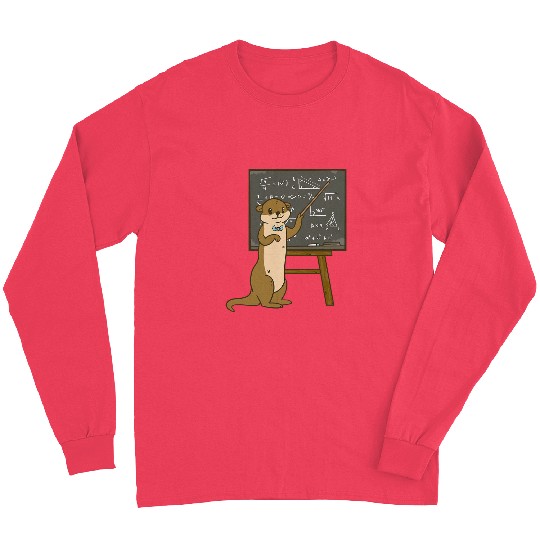Charming Otter Educator Teaches Complex Equations Long Sleeves