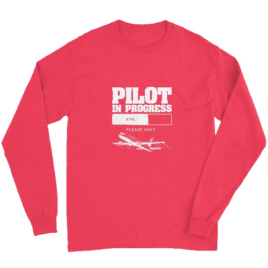 Pilot In Progress Flight Aviation Future Copilot Long Sleeves