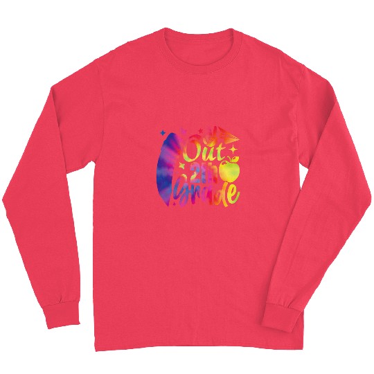 Peace Out Second Grade Graduation Teacher Kids Graduation Long Sleeves