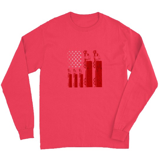 Trucker Mens Funny American Flag Trophy Heavy Haulage Long Sleeves