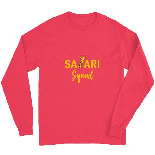Safari Squad Giraffe Zoologist Animals Zoo Lovers Long Sleeves