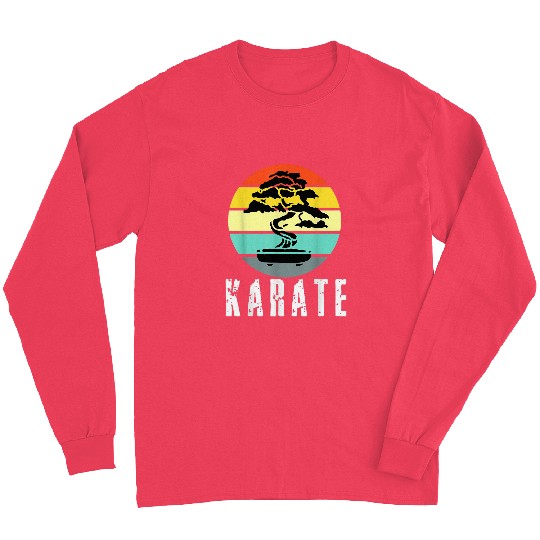 vintages Bonsai Karate Sunset Martial Arts Student Long Sleeves