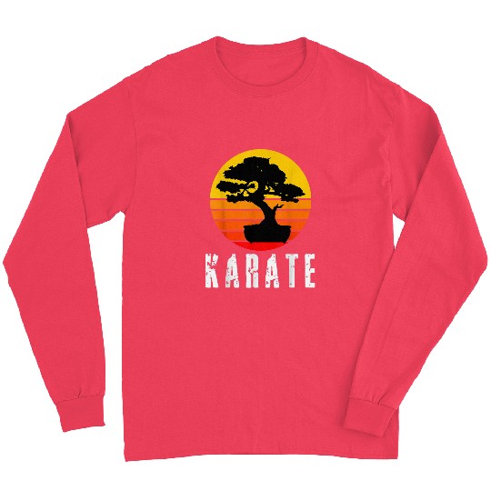 vintages Bonsai Karate Sunset Martial Arts Student Gift 3 Long Sleeves
