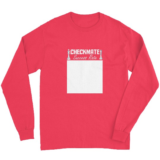 Checkmate Success Rate Chess Board Game Chess Lover Long Sleeves