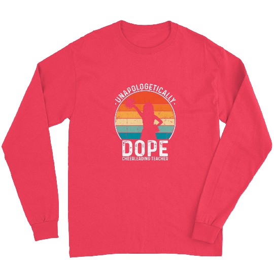 Mens Cheerleading Teacher Unapologetically Dope Pride Afro Long Sleeves