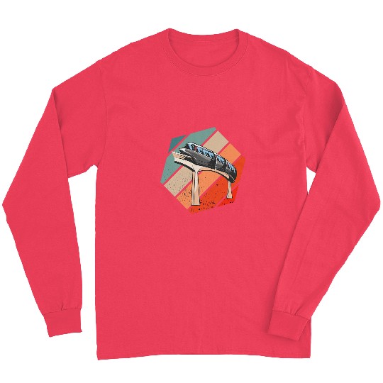 Monorail Hexa Retro vintagess Monorail Train Railway Lover Long Sleeves