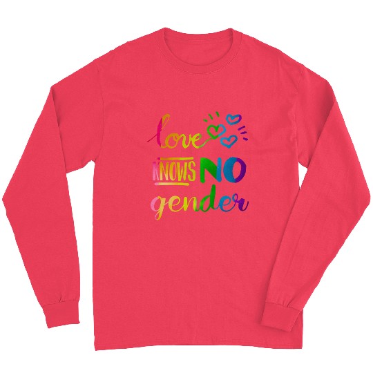 Love Knows No Gender LGBT Pride Rainbow Long Sleeves