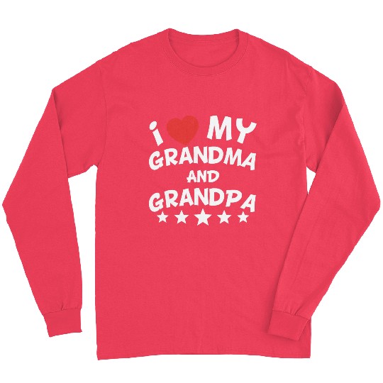 I Heart My Grandma And Grandpa Long Sleeves